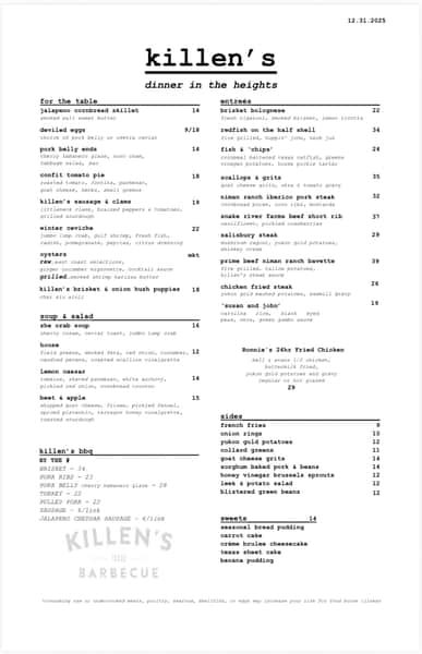 winter menu