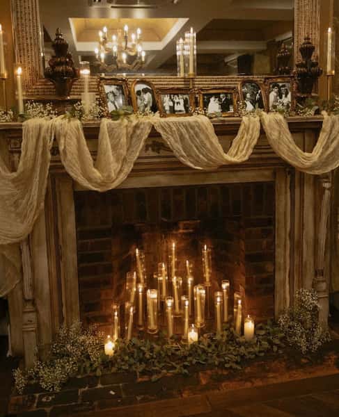 Fireplace decorated