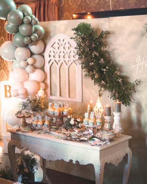 Baby shower dessert set up