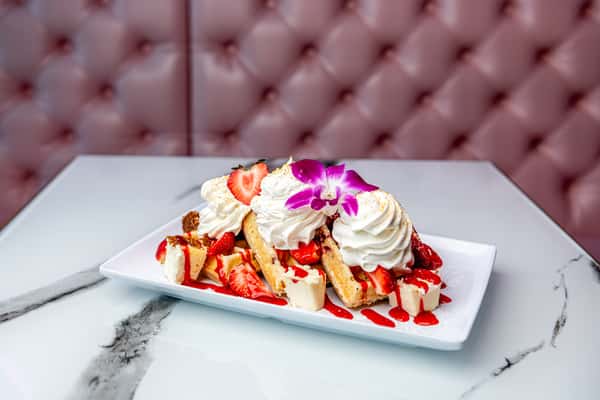 Strawberry Cheesecake Stuffed Waffle