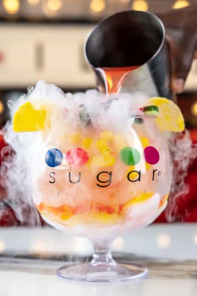 smoking candy cocktail