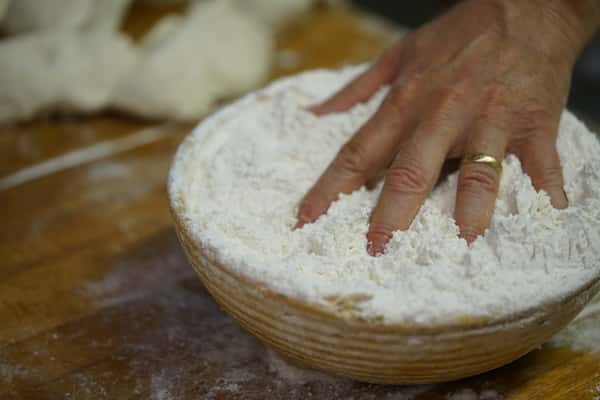 tim's hand in flour