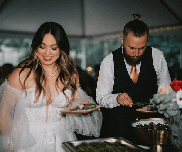 COUPLE AT THE BUFFET