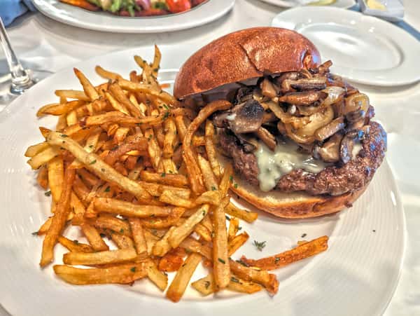 Burger and fries