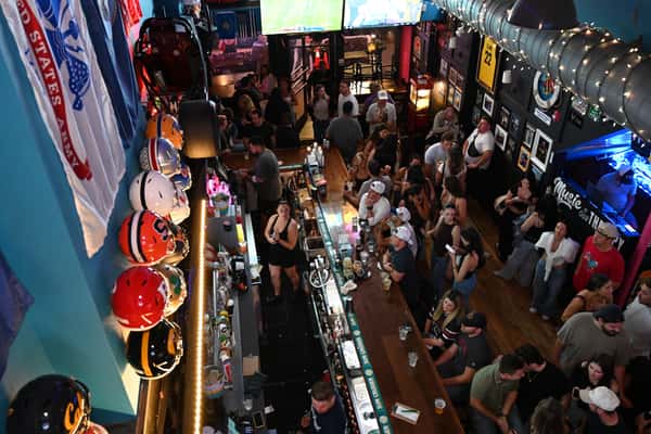 aerial view of bar group