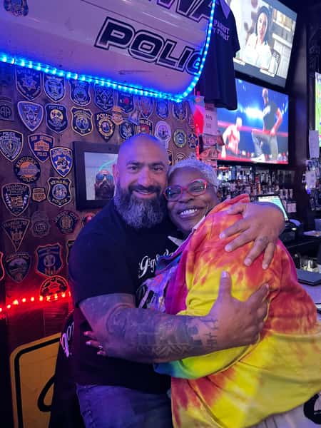 Mike with a happy customer