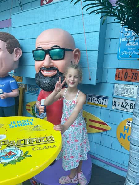 Young guest with Giant Bobblehead