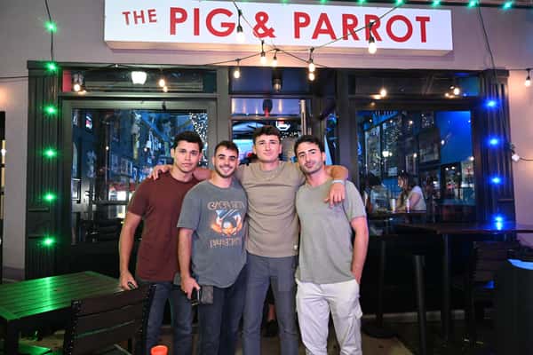 four guys psing