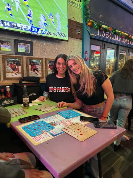 Customers playing bingo