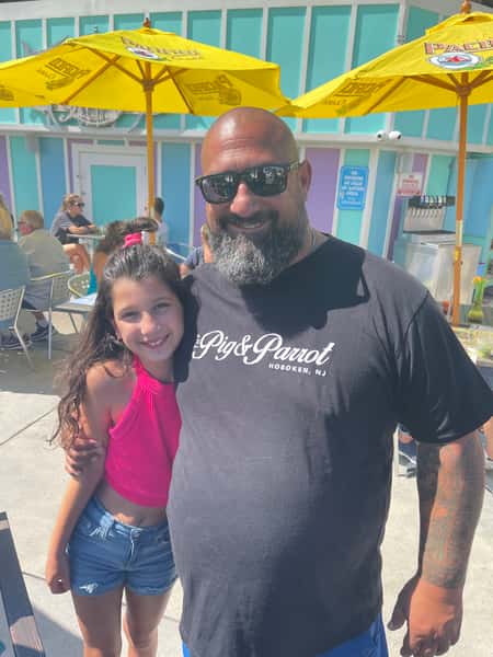 Mike with young guest