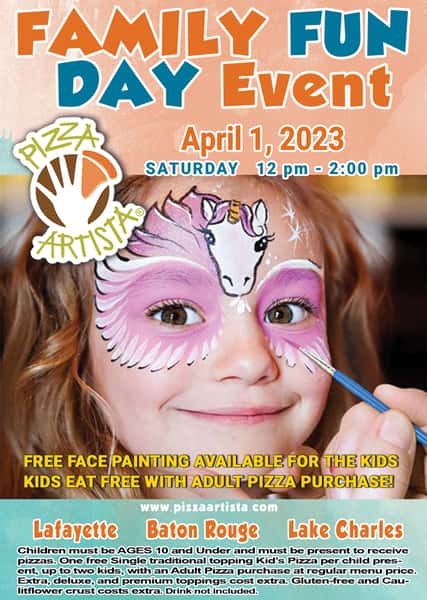 FAMILY FUN DAY APRIL 1ST! Pizza Artista and Pizza Amore