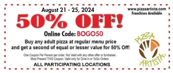 BOGO 50% Off