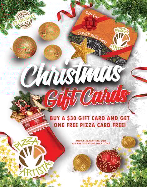 Gift Cards for the Holidays! Pizza Artista and Pizza Amore