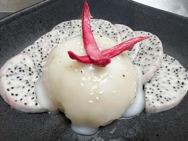 Dragon Fruit with Coconut Sticky Rice