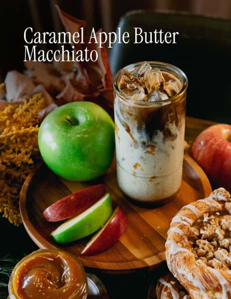 It finally feels like fall, Oklahoma! Come and celebrate with us this weekend and try a Caramel Apple Butter Macchiato from our fall menu! 🍏🥧

Flavors of crisp apple with rich caramel drizzle, paired with oat milk - comes iced but it's great hot, too. 😋

📸: @christa.png