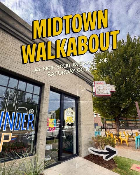 Live music, fall drinks, and good deals! Come out and support your favorite coffee shop this Saturday at @midtownokc's Midtown Walkabout - looks like it'll be a beautiful fall weekend. Bring a friend! 🍁