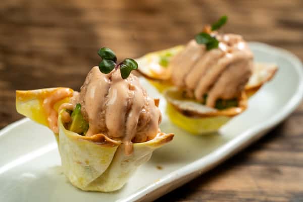 Ahi Nacho Bites