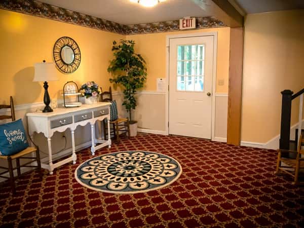 Reception area at the inn