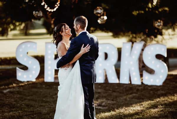 bride and groom at their wedding