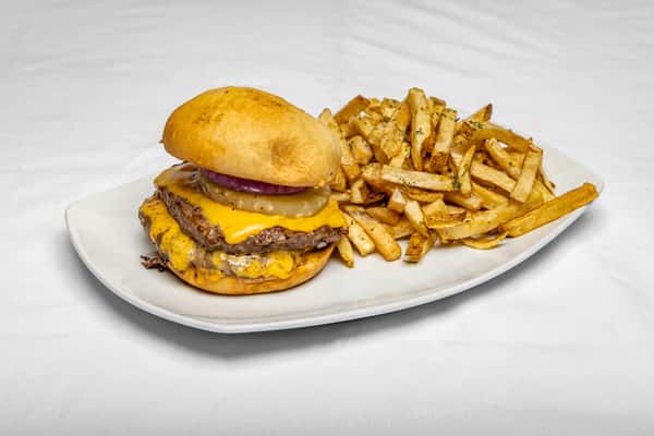 Mama Double Beef Cheeseburger w/fries