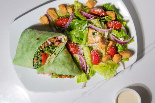 Vegan Caesar Chicken Wrap
