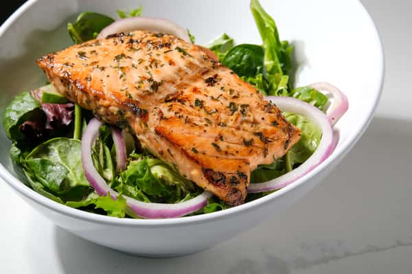 Grilled Salmon w/Kale House Salad