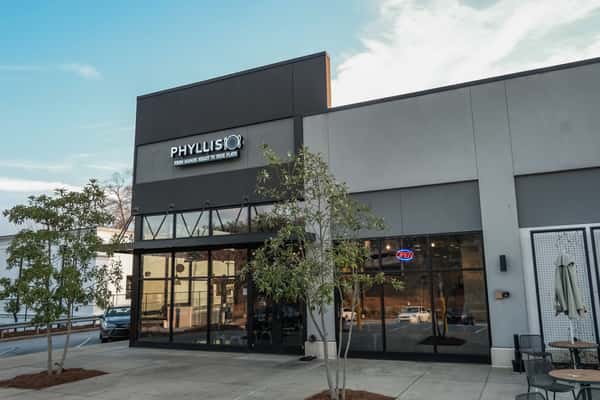 Exterior entrance of Phyllis
