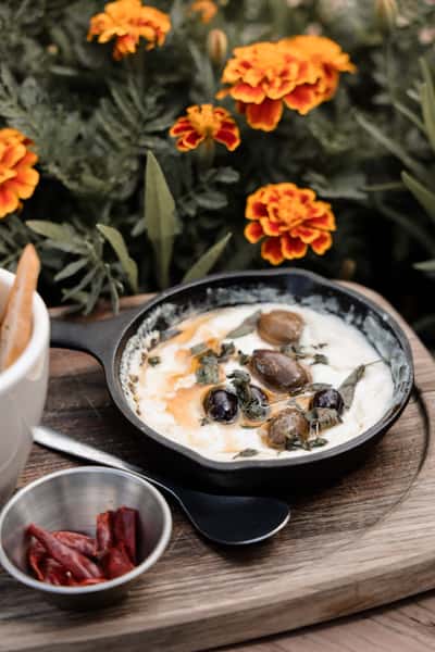 HONEY WHIPPED FETA & ROASTED OLIVES