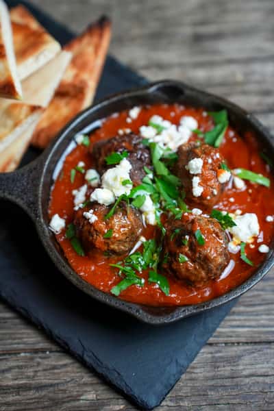 LAMB MEATBALLS IN TOMATO SUGO