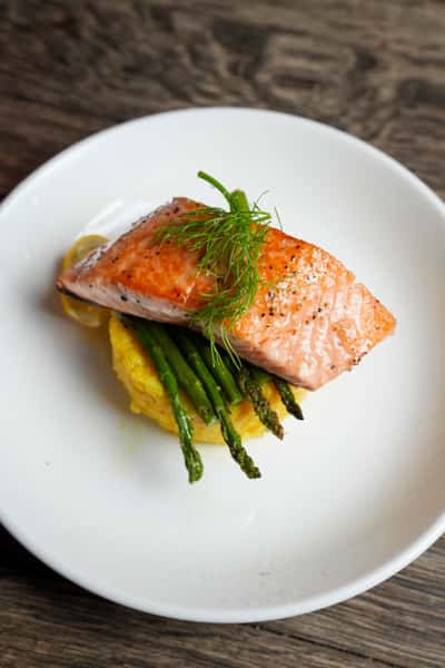 SALMON + SAFFRON RISOTTO