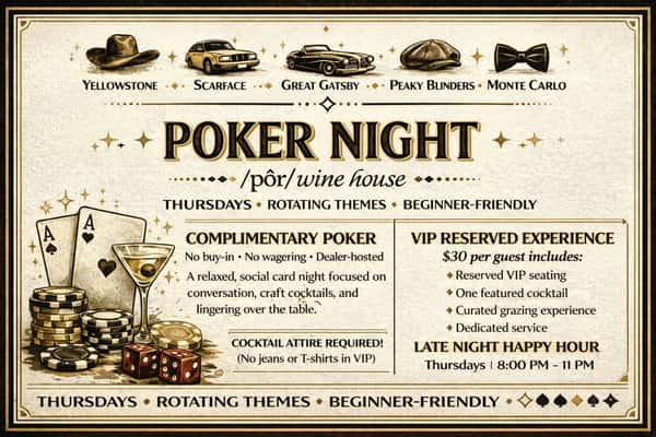 Cards & Cocktails: Thursday Poker Night @ /por/ wine house