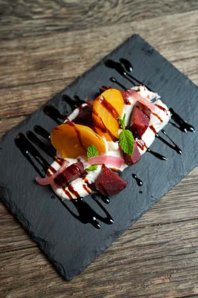 ROASTED BEETS + POMEGRANATE MOLASSES