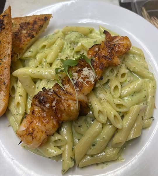 Pesto Pasta with Shrimp
