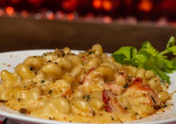 Talladega Mac-N-Cheese. A Southern creamy & smoky, cheesy concoction with cold-water lobster & jumbo crab