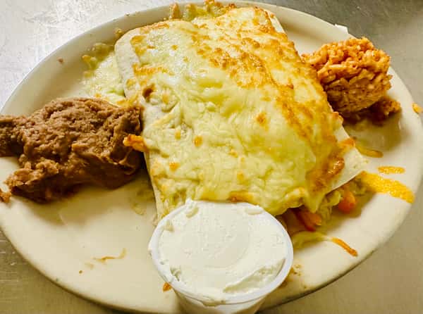 Macho Chicken Burrito with Cheese