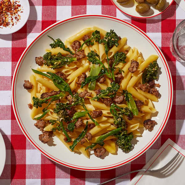 Penne with Sausage & Broccoli Rabe