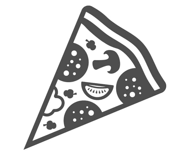 vector image of pizza slice