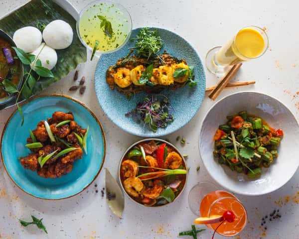 Variety of foods on a table