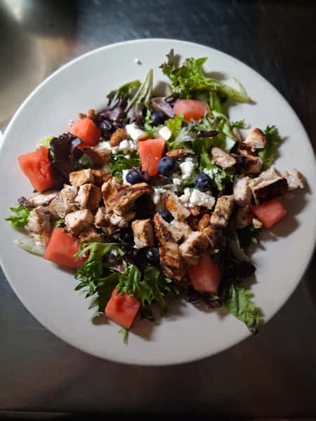 Blueberry Watemelon Salad with Grilled Chicken