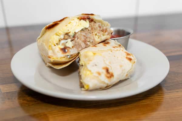 Boudin, Bacon, Egg, & Cheese Burrito