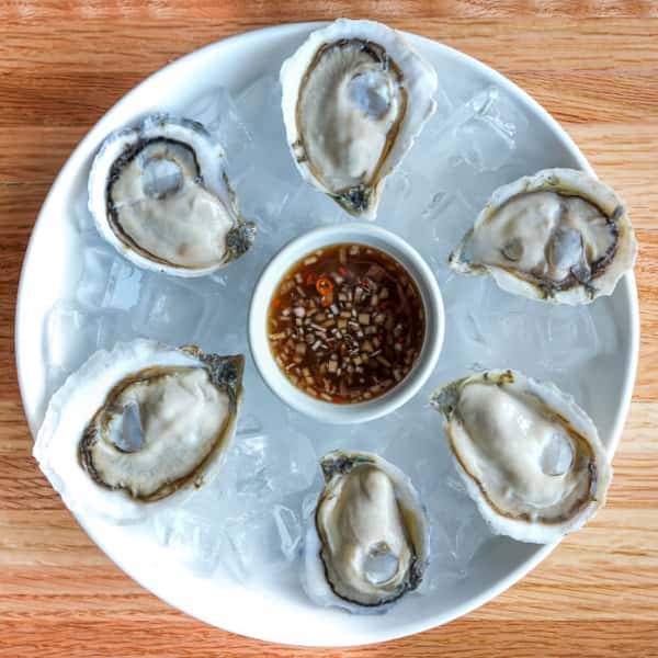 Raw Oysters with Thai Chile Mignonette (GF)