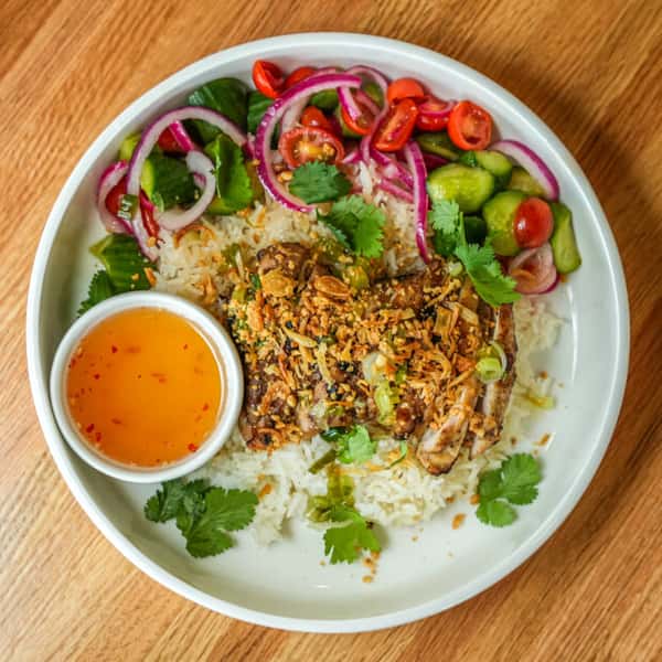 Grilled Lemongrass Chicken with Garlic Rice