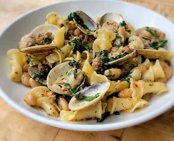 Clams and Sausage