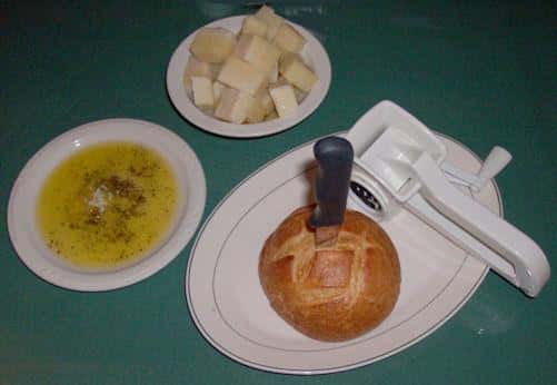 small bread with a side of butter