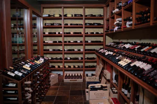 ca wall of wine bottles