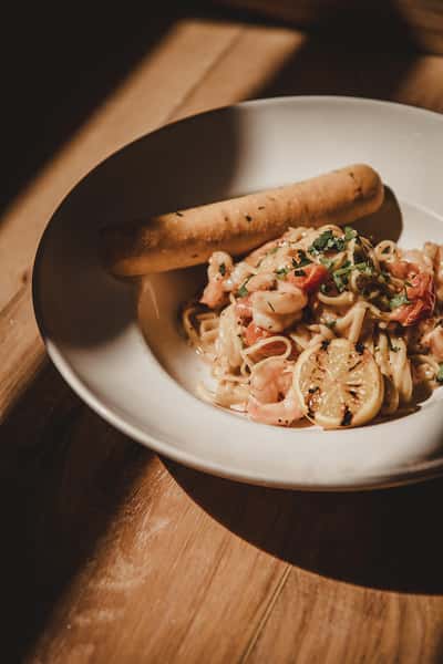 Garlic Shrimp Linguine