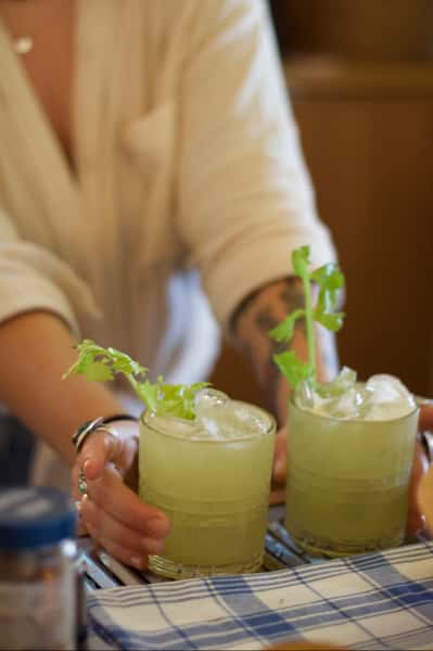 serving drinks