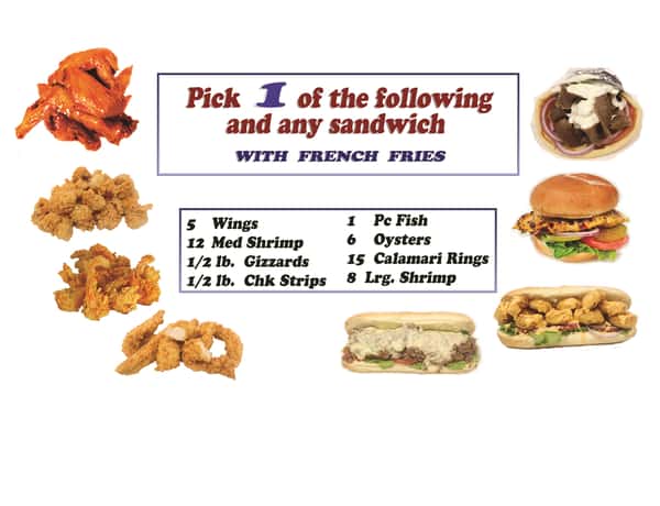 Pick 1 and Any Sandwich