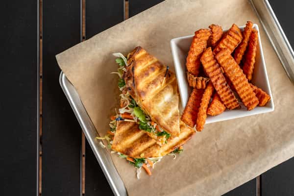 Thai Pizzini With Sweet Potato Fries