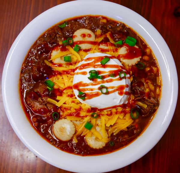 Above view of soup dish